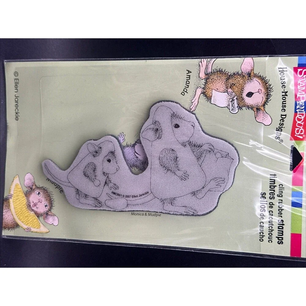 House Mouse  Trick Or Treat Candy Corn Treats Halloween Cling Rubber Stamps